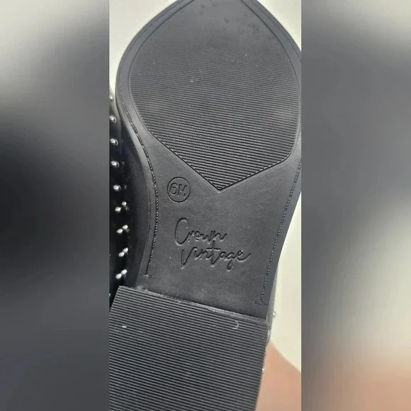 Crown Vintage Leather Studded Black Kavita Booties Size 6-NWOT - Picture 8 of 16